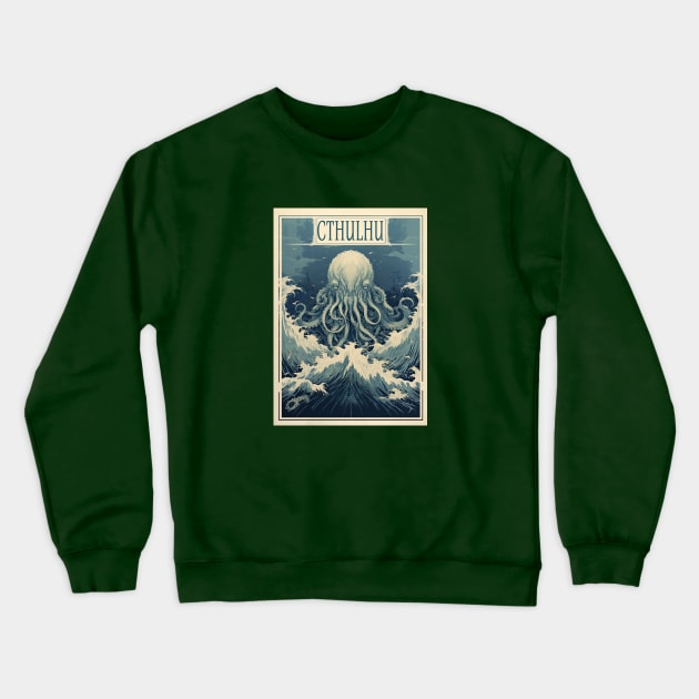 Our savior lord Cthulhu Crewneck Sweatshirt by obstinator